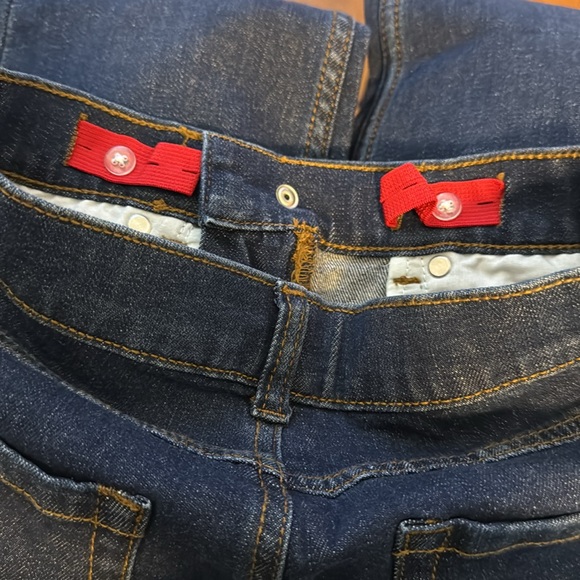 Hanna Anderson girls blue stretch denim Jeans with inside adjustable band New 8 - Picture 5 of 12